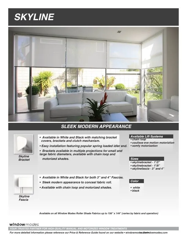 Modern living room with large windows and white roller shades partially lowered for light control.