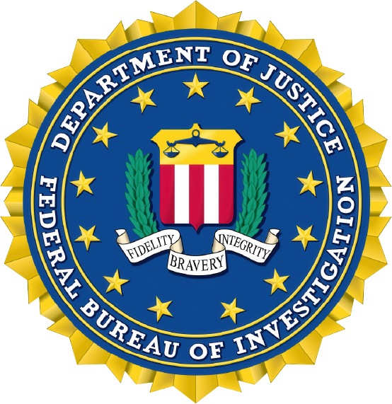 Department of Justice Federal Bureau of Investigation (FBI) badge