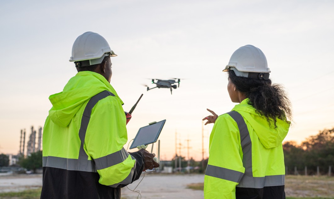 Zeitview Drone Inspection Truck at Wind Farm Site