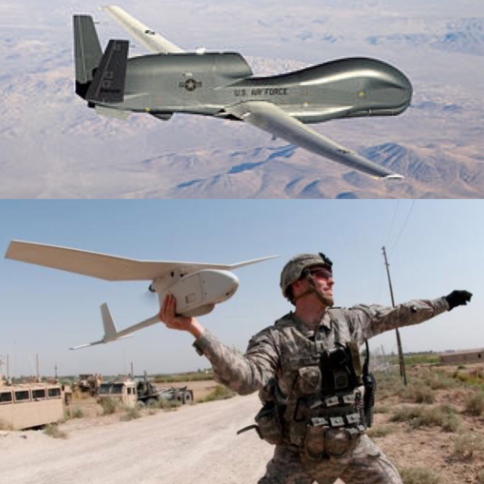 Military Drones: Northrop Grumman's Global Hawk vs Aerovironment's Raven