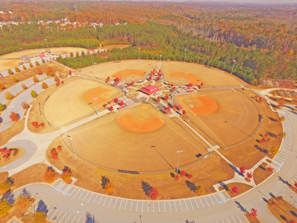 Autumn drone image