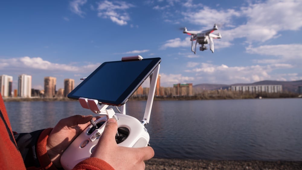 Drone at Construction Site