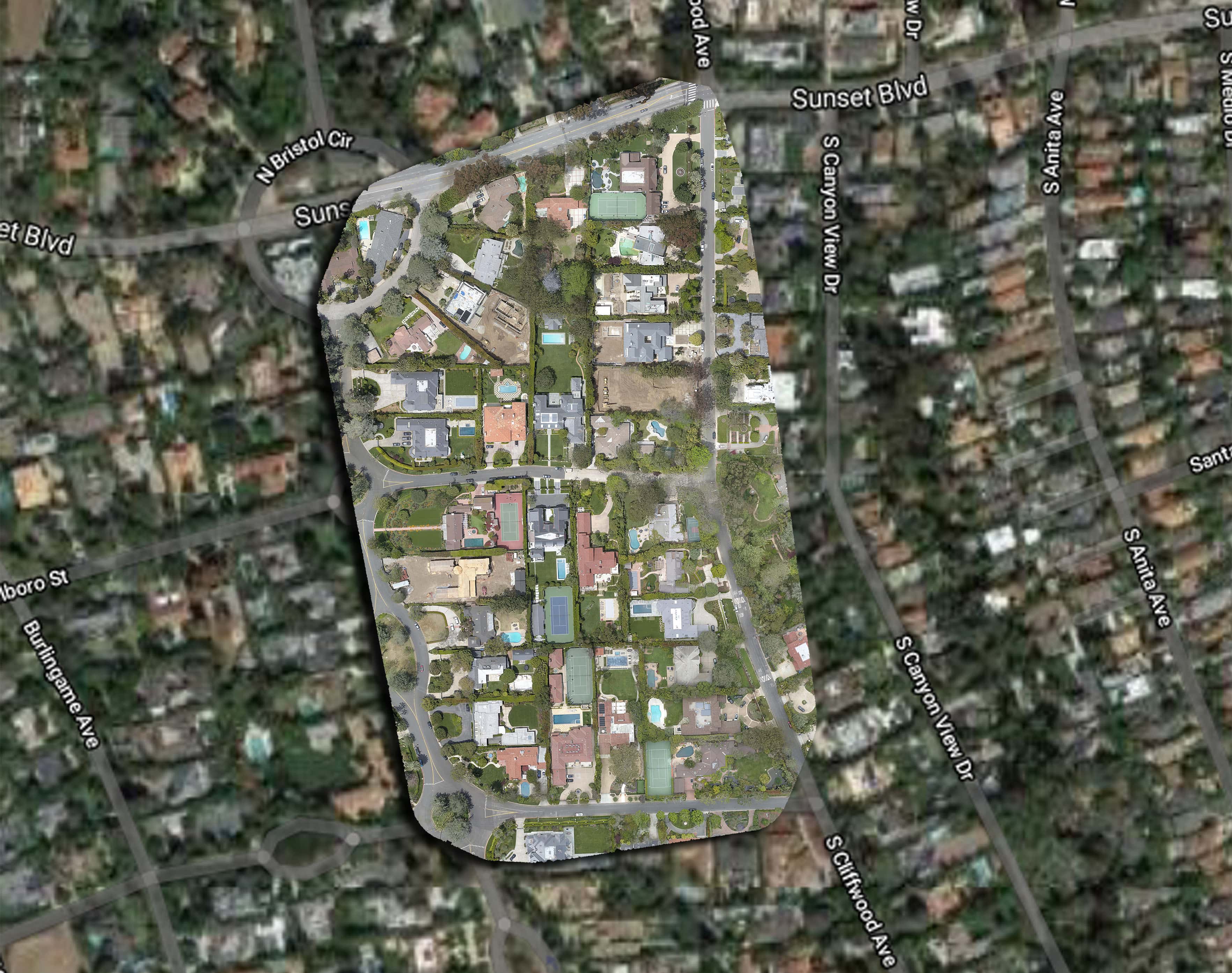 Figure 3-1: Brentwood Tree Canopy Study map overlay