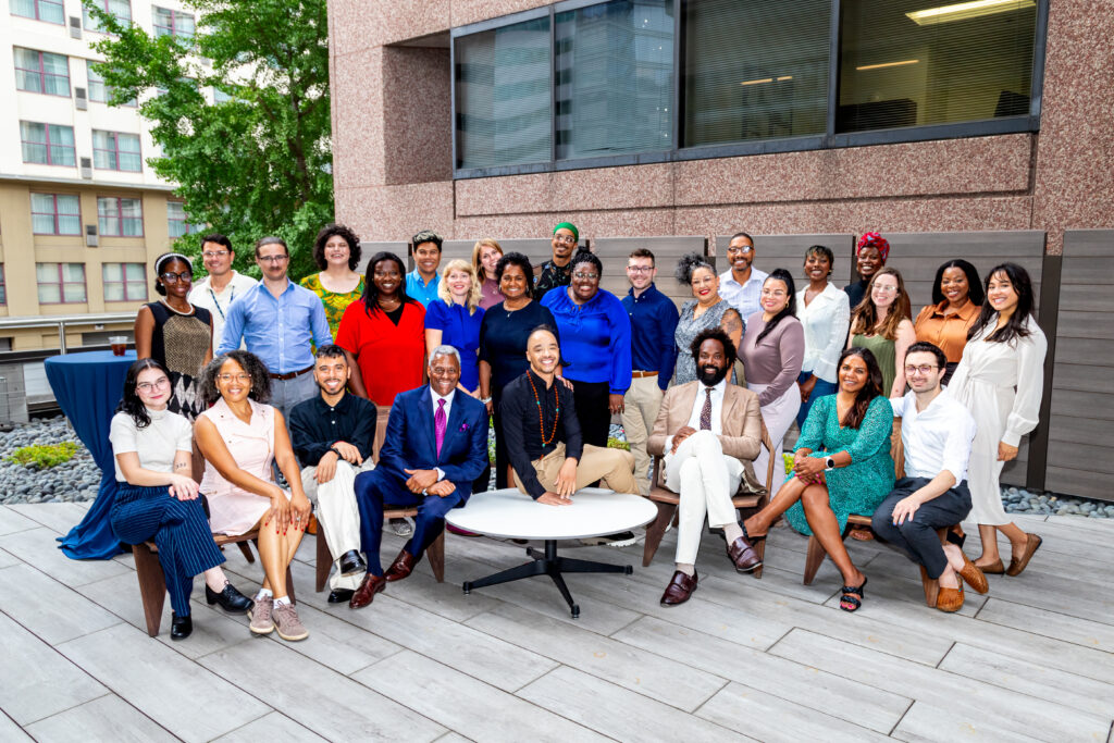AIDS United staff together at their evening USCHA reception