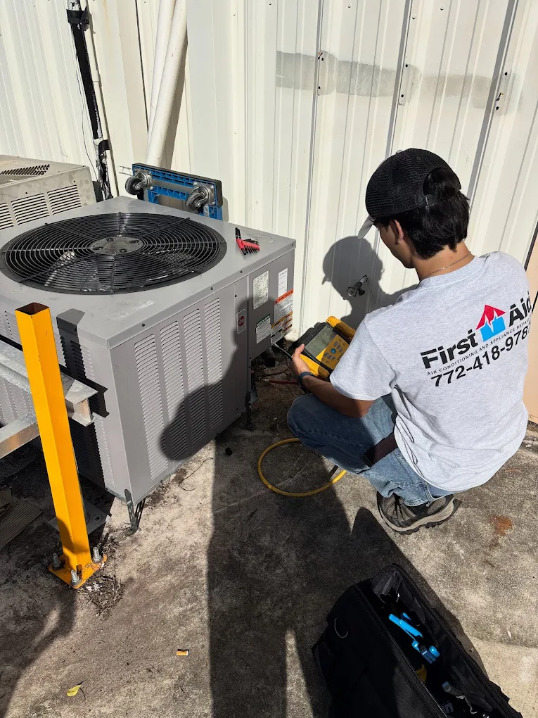 AC repair in Palm City Florida by First Aid Air Conditioning