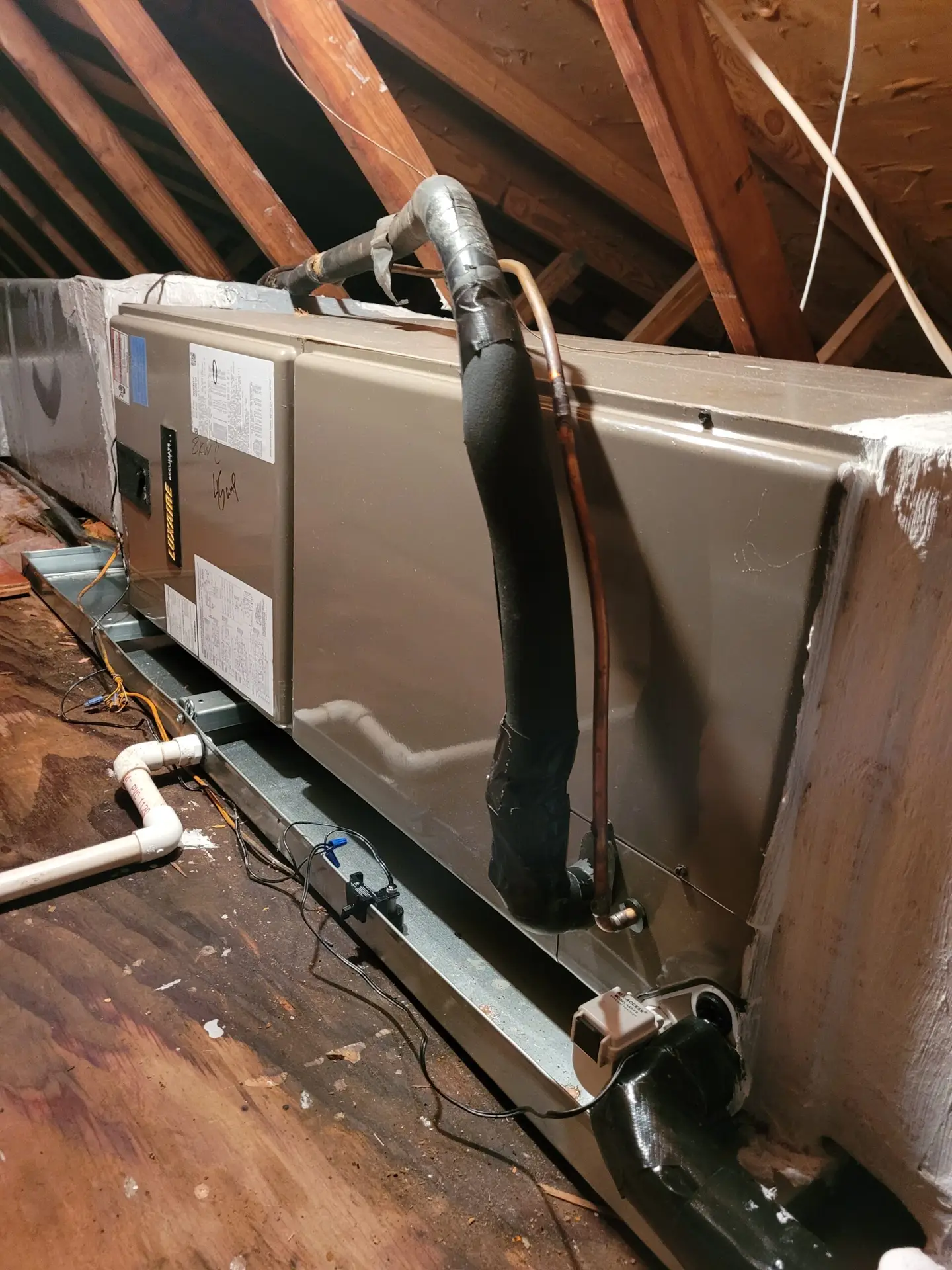 Post-hurricane AC inspection in Tequesta, Florida