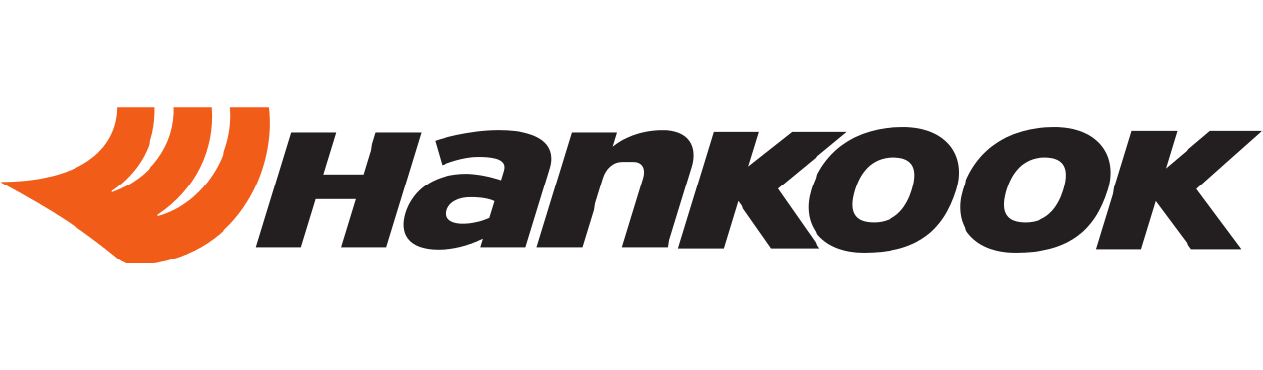 Hankook brand logo with orange emblem and black text.