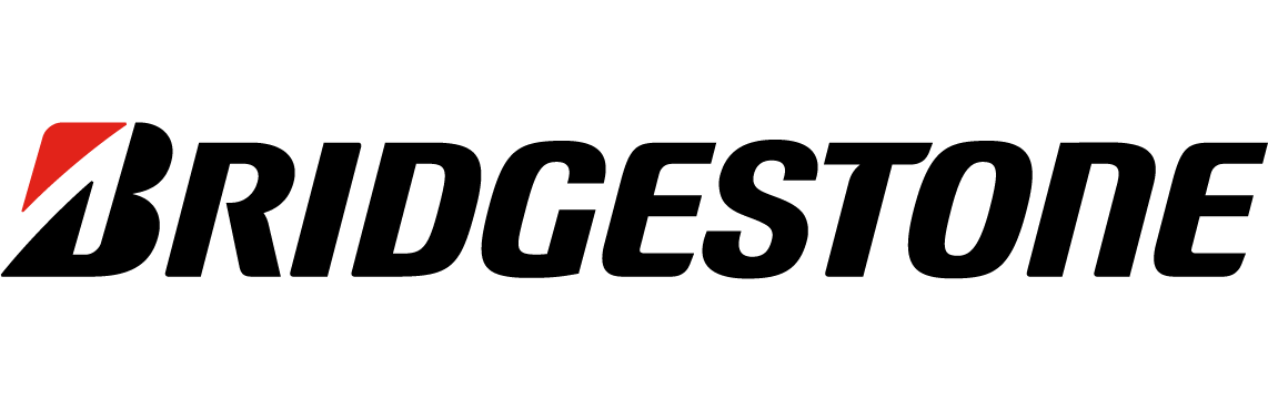 Bridgestone logo with red stylized B and black text on white background.