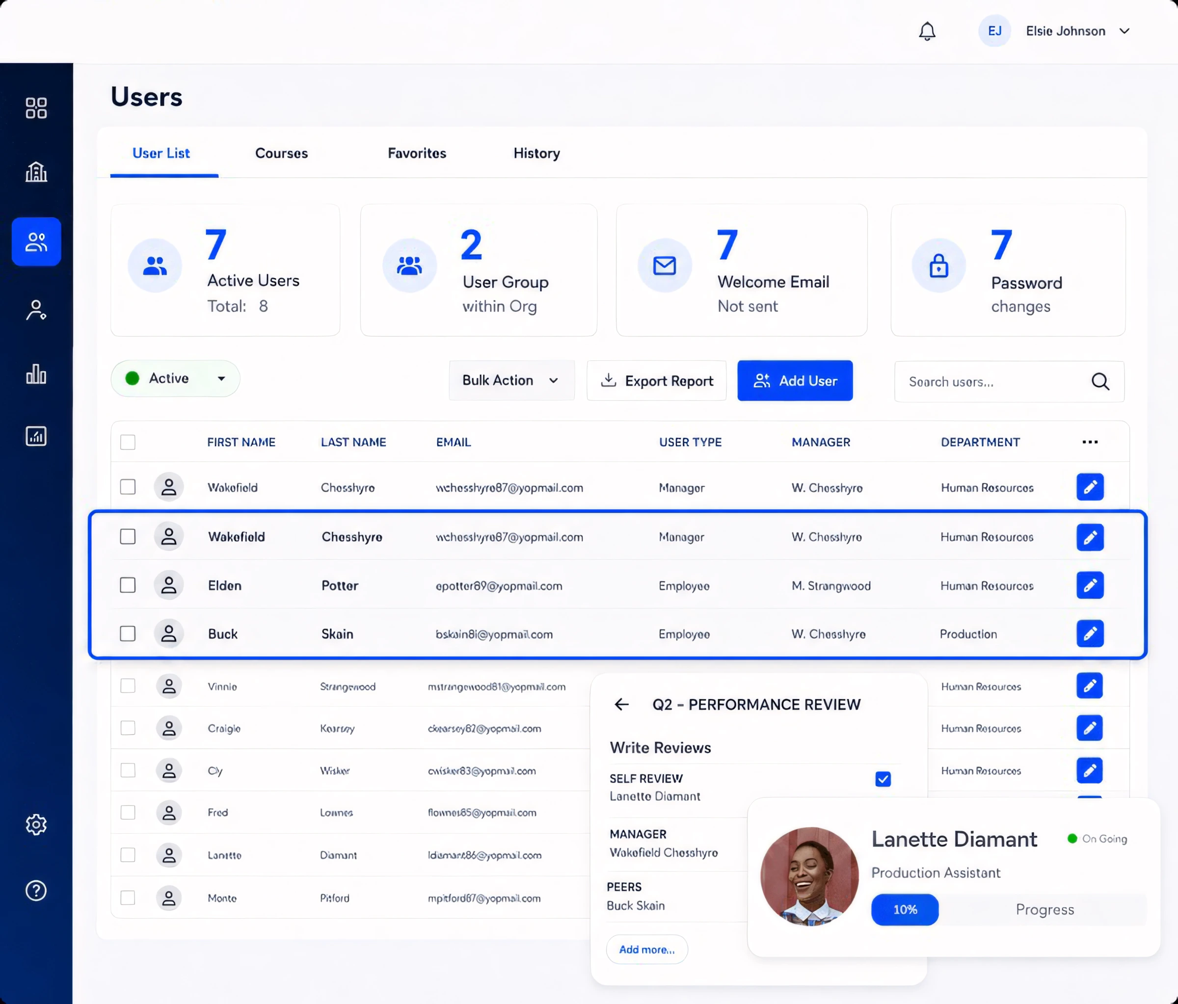 Performance Review Dashboard