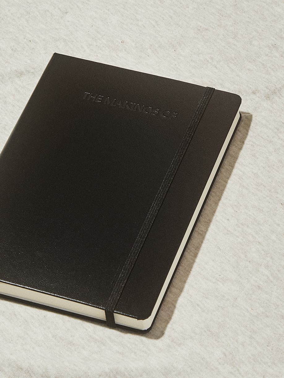 Google custom black “The Makings Of” notebook