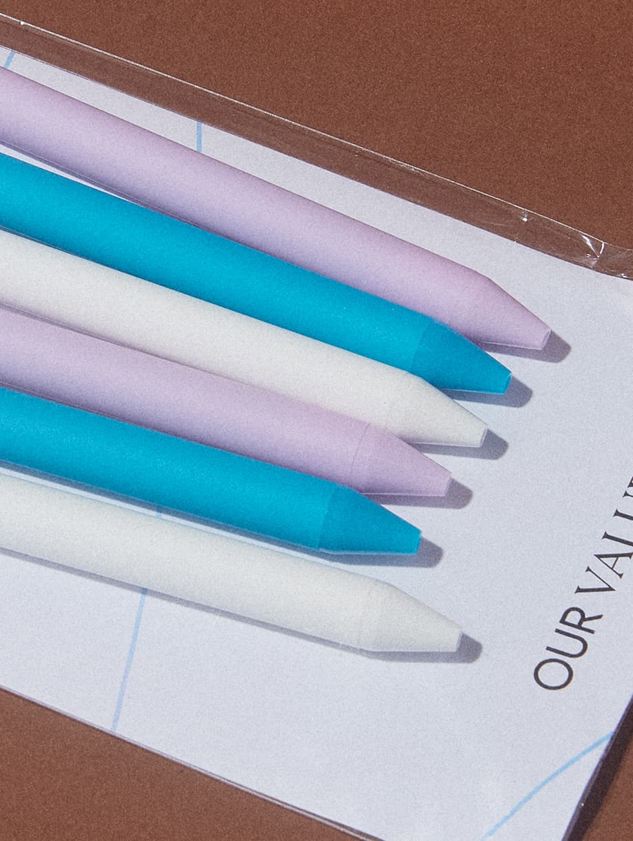 Google custom pastel pens with branded printed insert