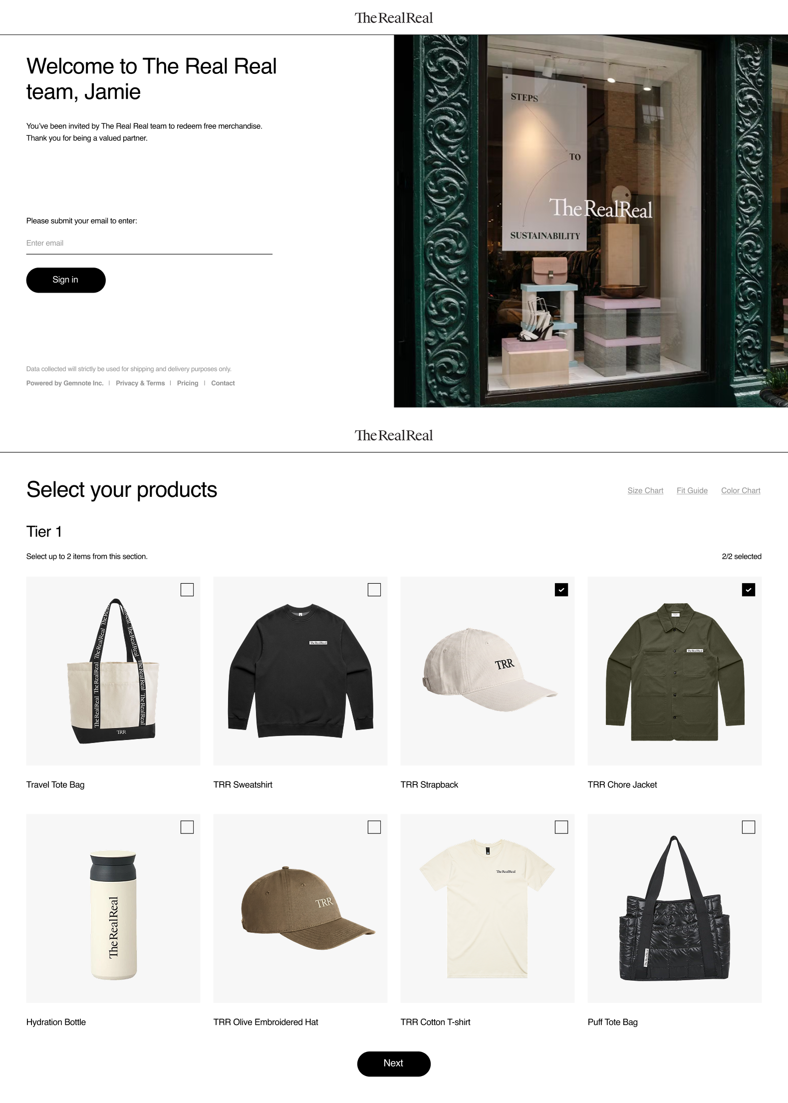 Gemnote swag software screen