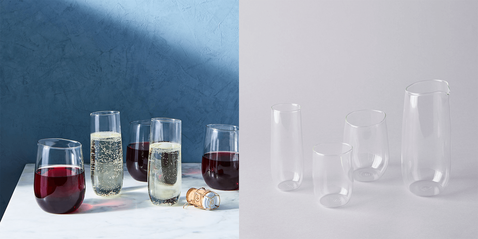 Shown: Hawkins New York Organic Glassware
