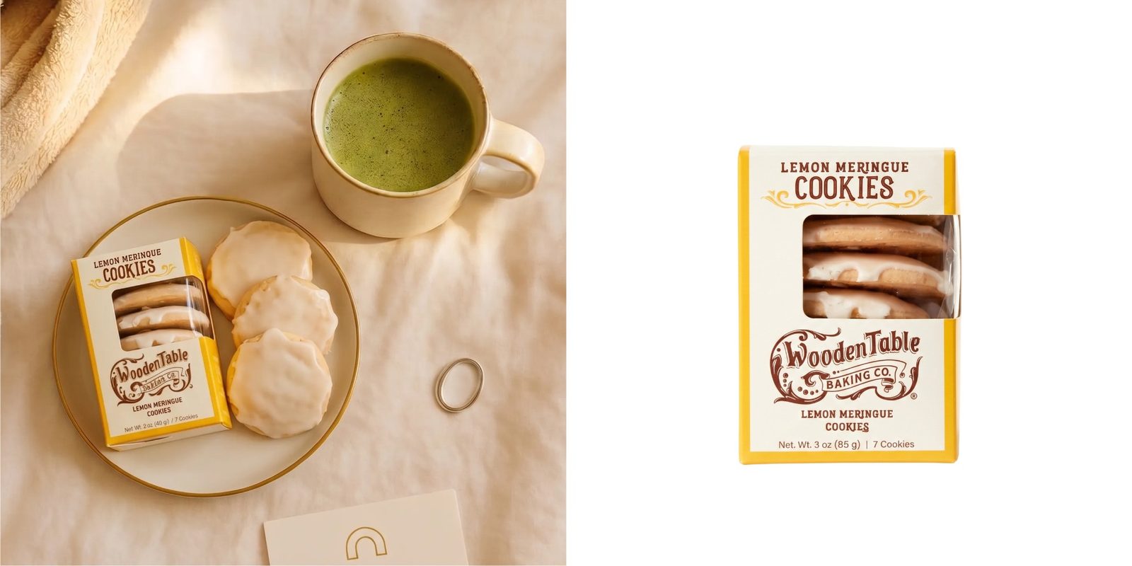 Rustic Bakery vanilla cookies with tea and lemon