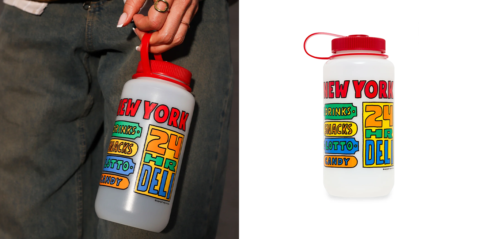 colorful Nalgene water bottle