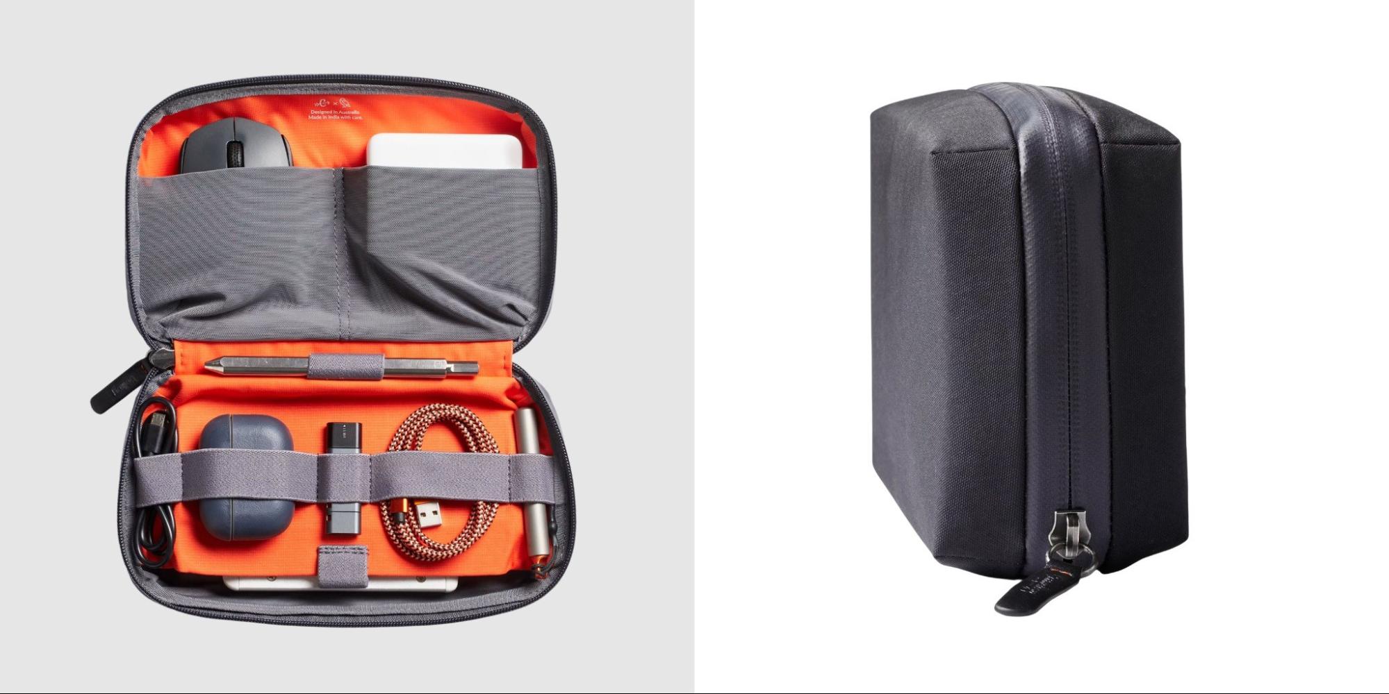 Bellroy Tech Kit for organizing chargers, cables, and tech accessories