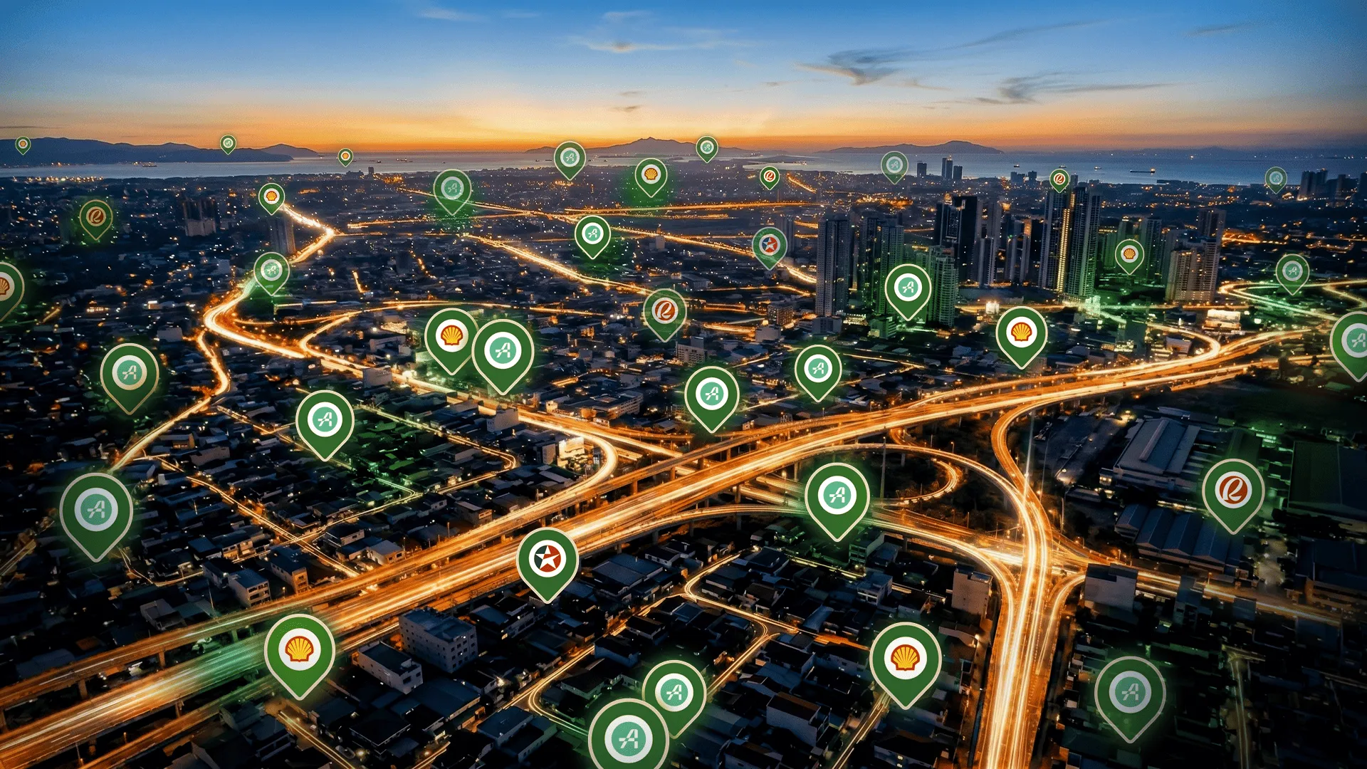 EV charging network view