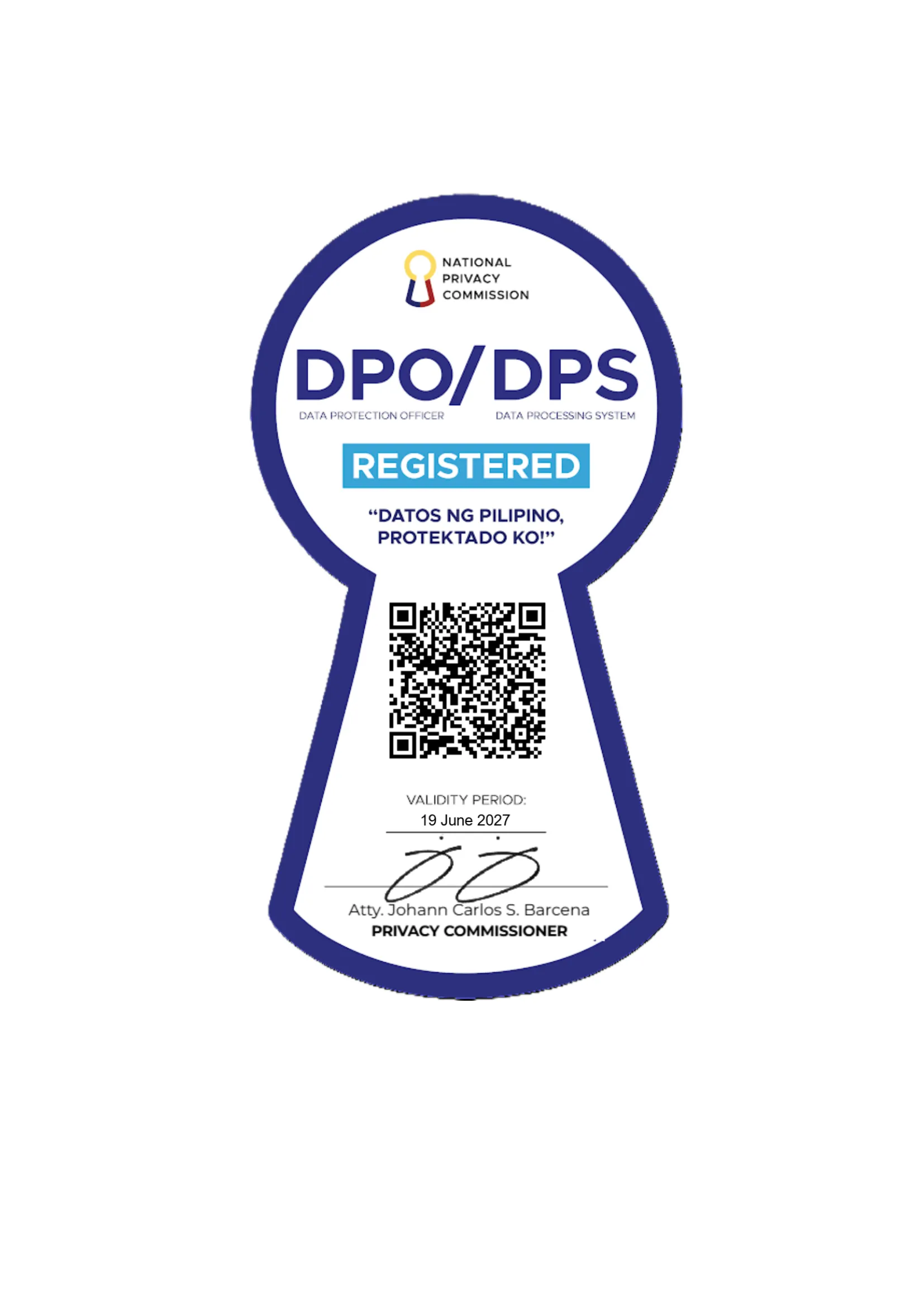 National Privacy Commission DPO and DPS registration seal.