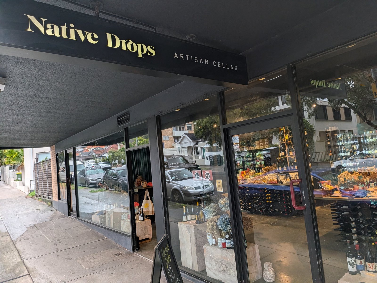 Native Drops shopfront on O'Brien Street, Bondi Beach