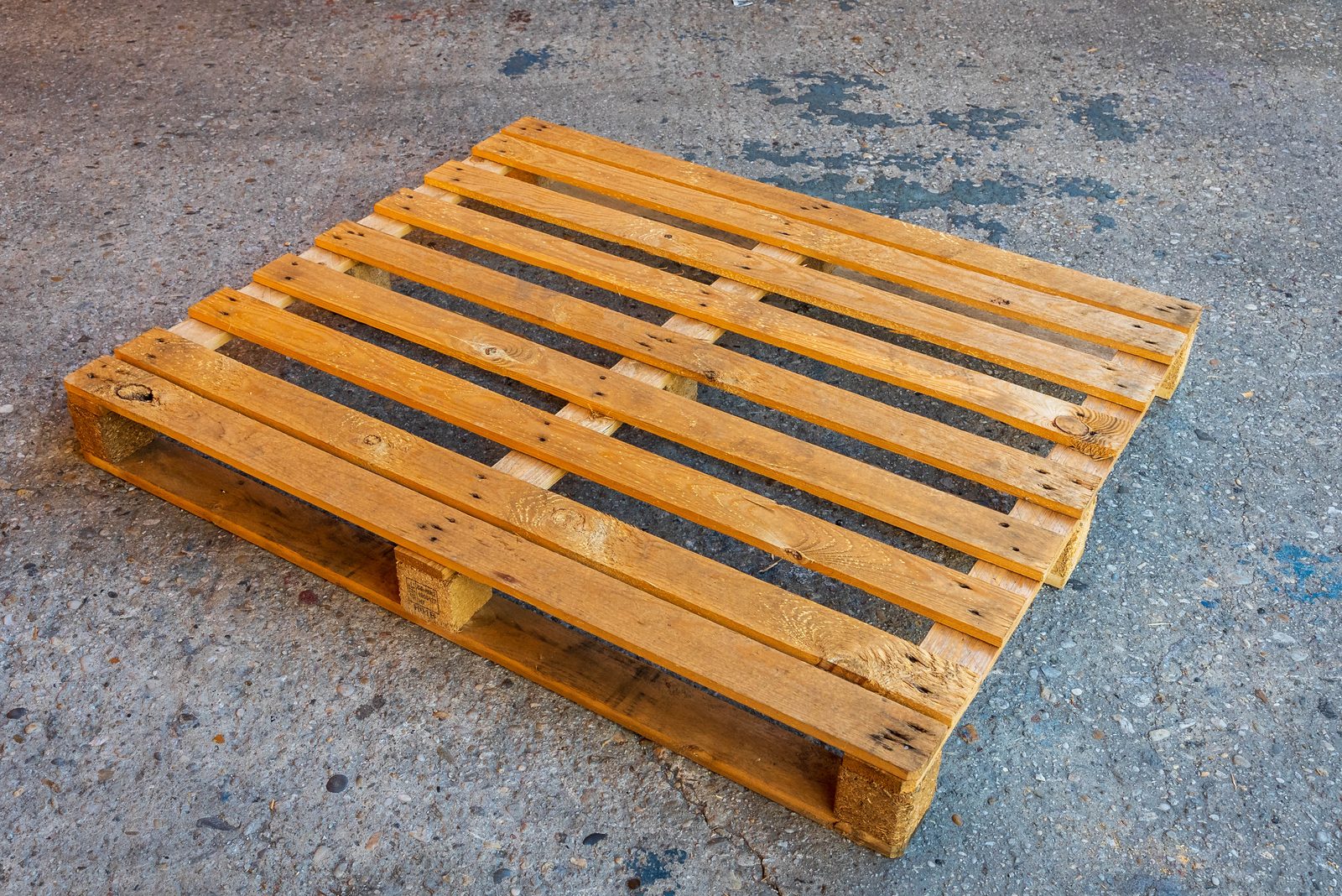 Blokpallet 100x120, licht 7 bovenplanken, open uitvoering