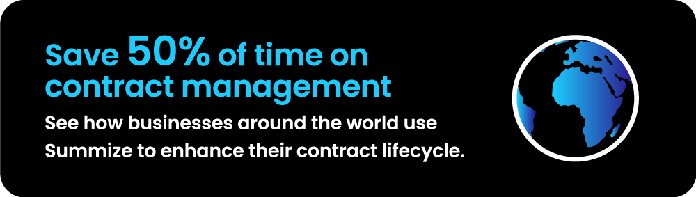 Save 50% of time on contract management