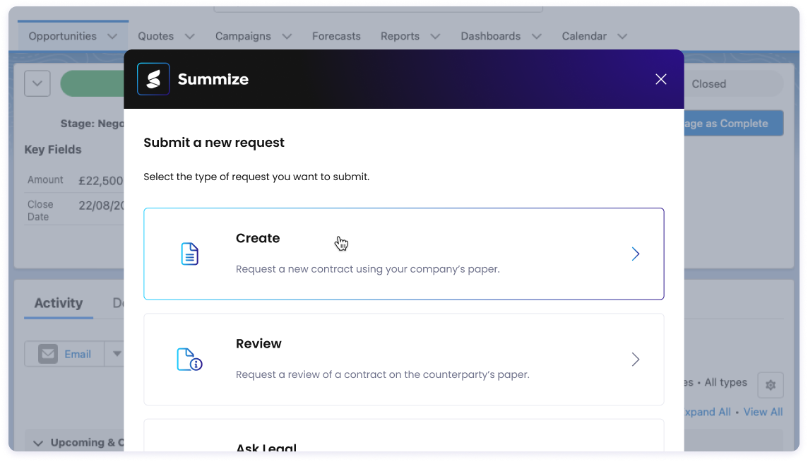 Salesforce legal front door