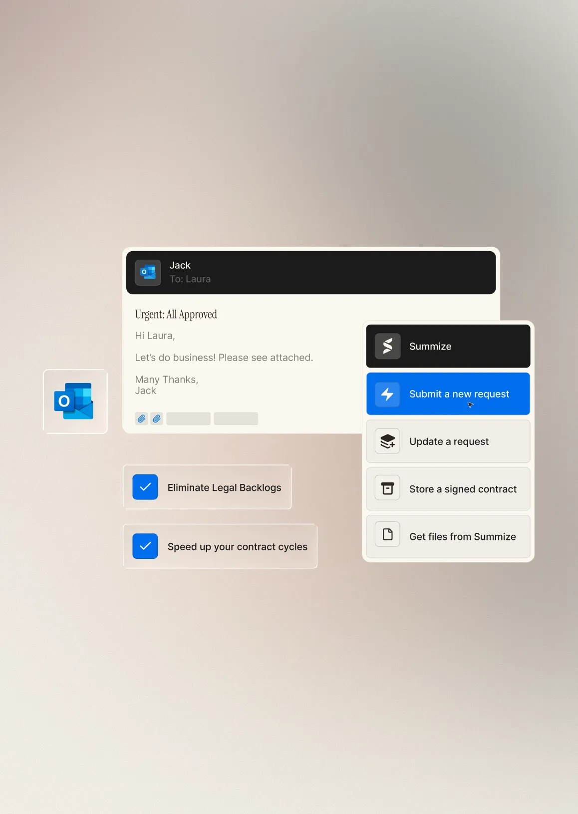 Summize create functionality from emails