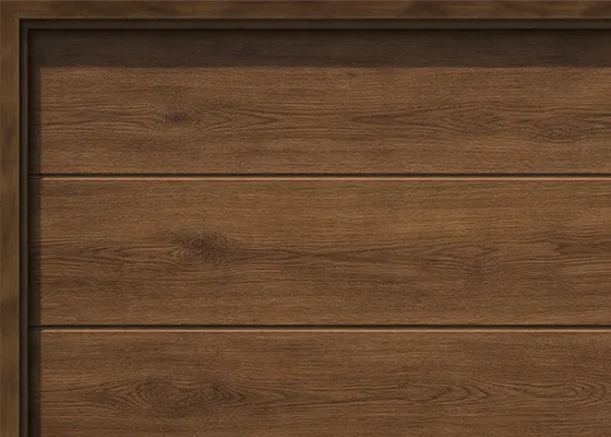 Texture en bois brun avec surface à panneaux horizontaux encadrée par bordure en bois foncé.