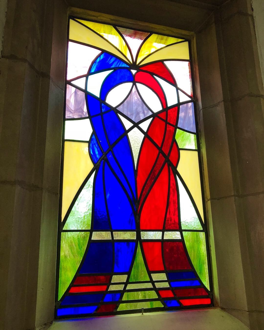 Bespoke Church Leaded Stained Glass Window for the Holy Family Catholic Church of Slough