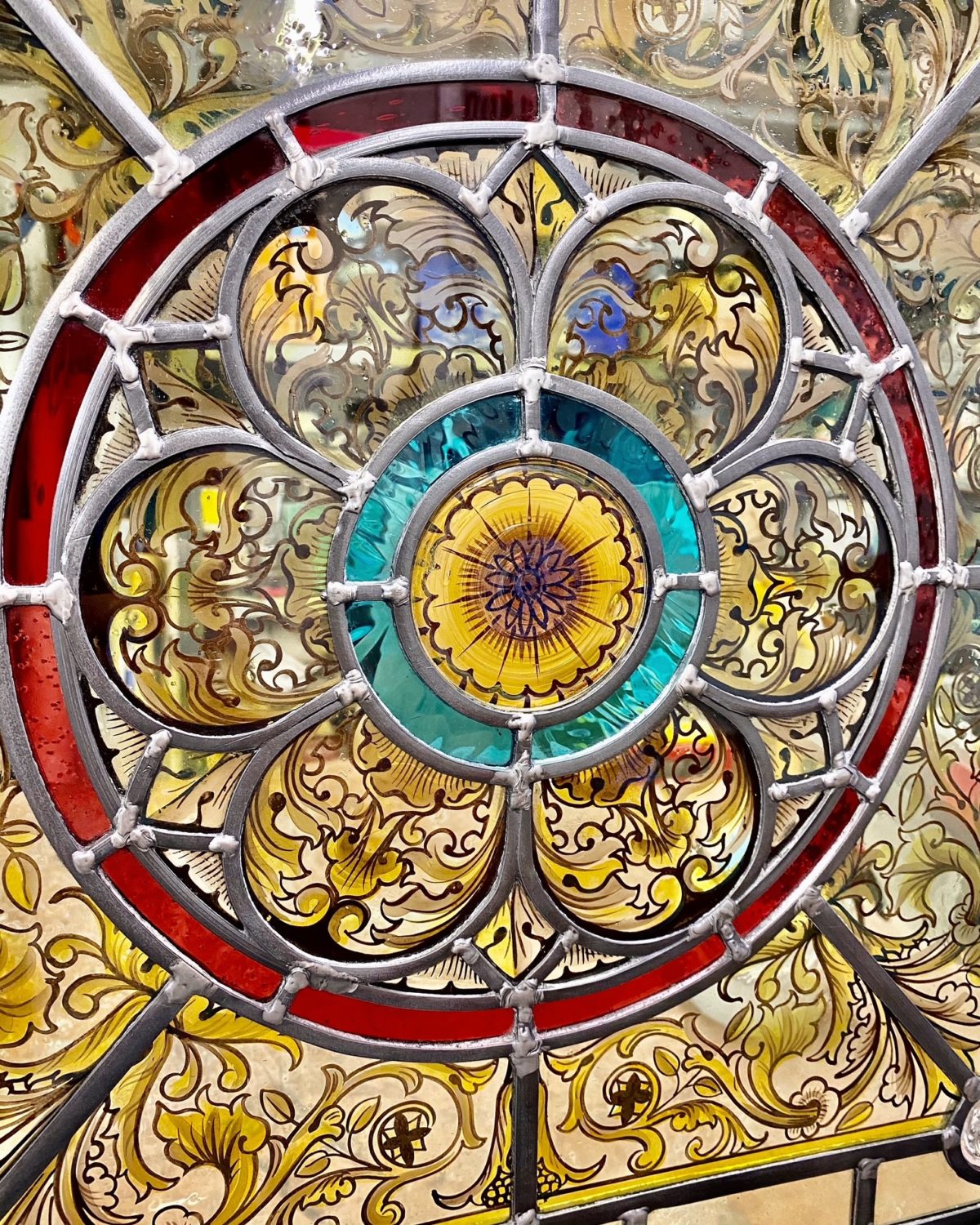 Leaded Stained Glass Door Panel Restoration for Duke of Somerset’s Bradley House