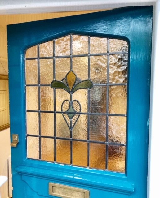 Stained Glass Door Panel - Christchurch, Dorset