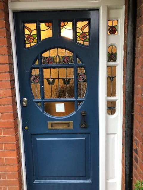 Stained Glass Door Panels Repair in Dovercourt Road, London