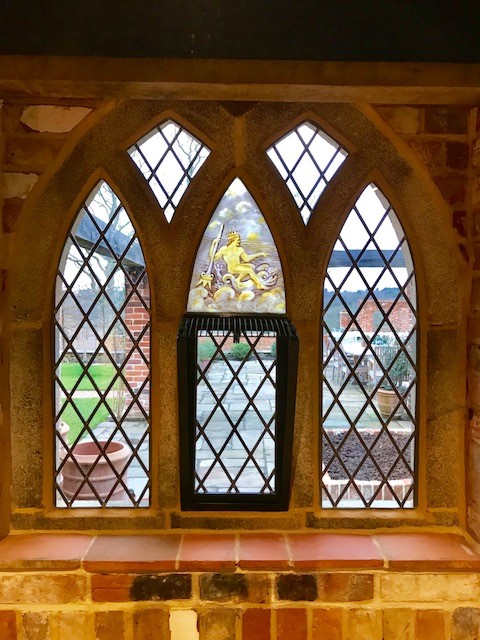 Diamond Leaded Windows, Hopper Metal Frame & Bespoke Stained Glass Window - Potting Shed, Boldre
