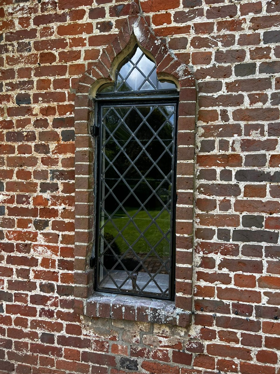 testing Example of metal window frames in situ.