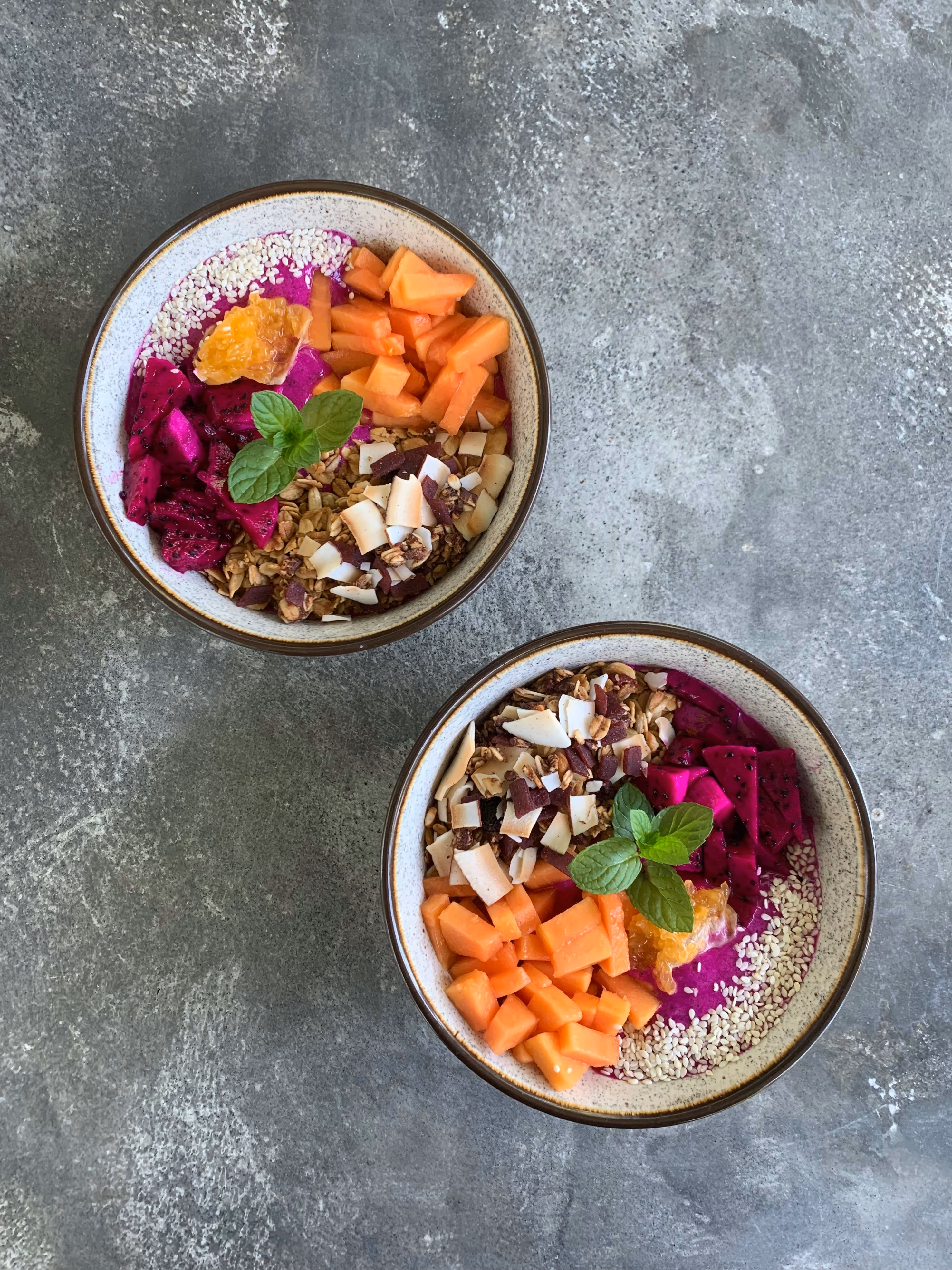 Two seasonal wellness bowls from the all day menu at VELA