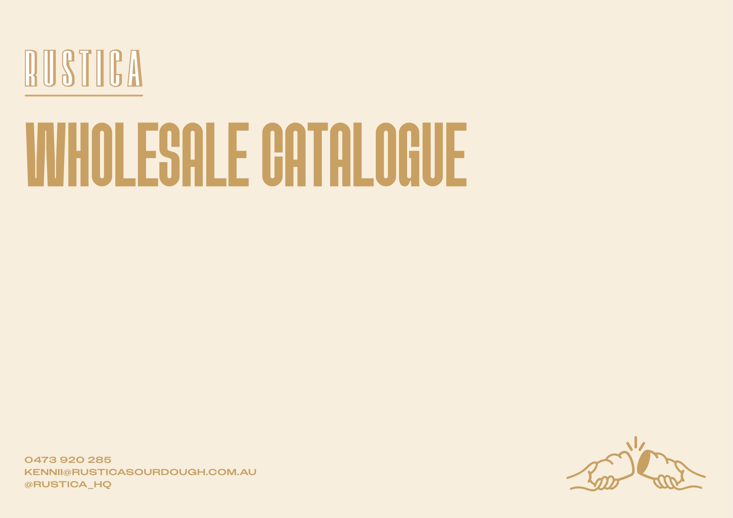 Rustica Sourdough Wholesale Catalogue 2026 cover