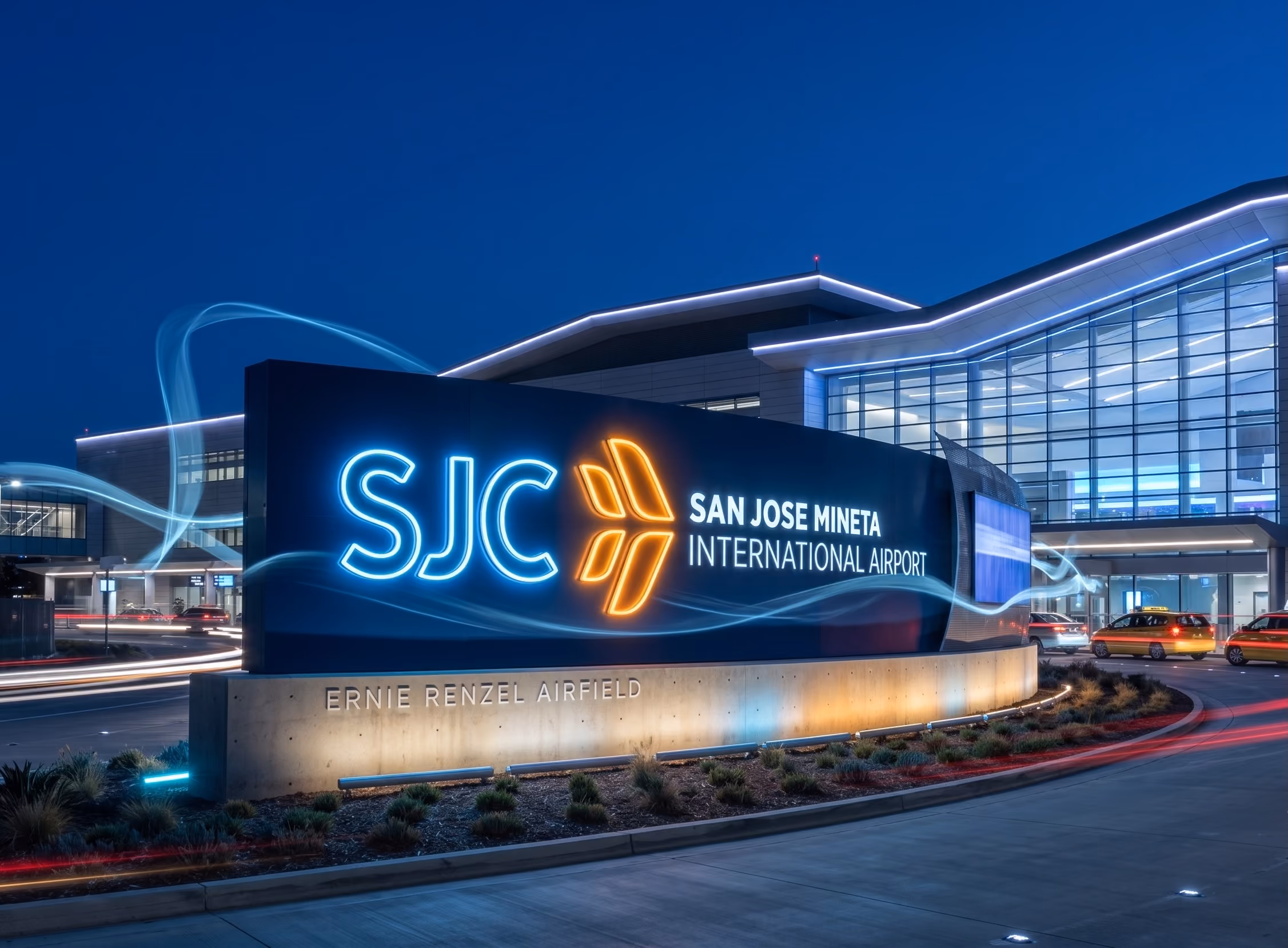 San Jose Mineta International Airport terminal exterior for SJC airport transfers