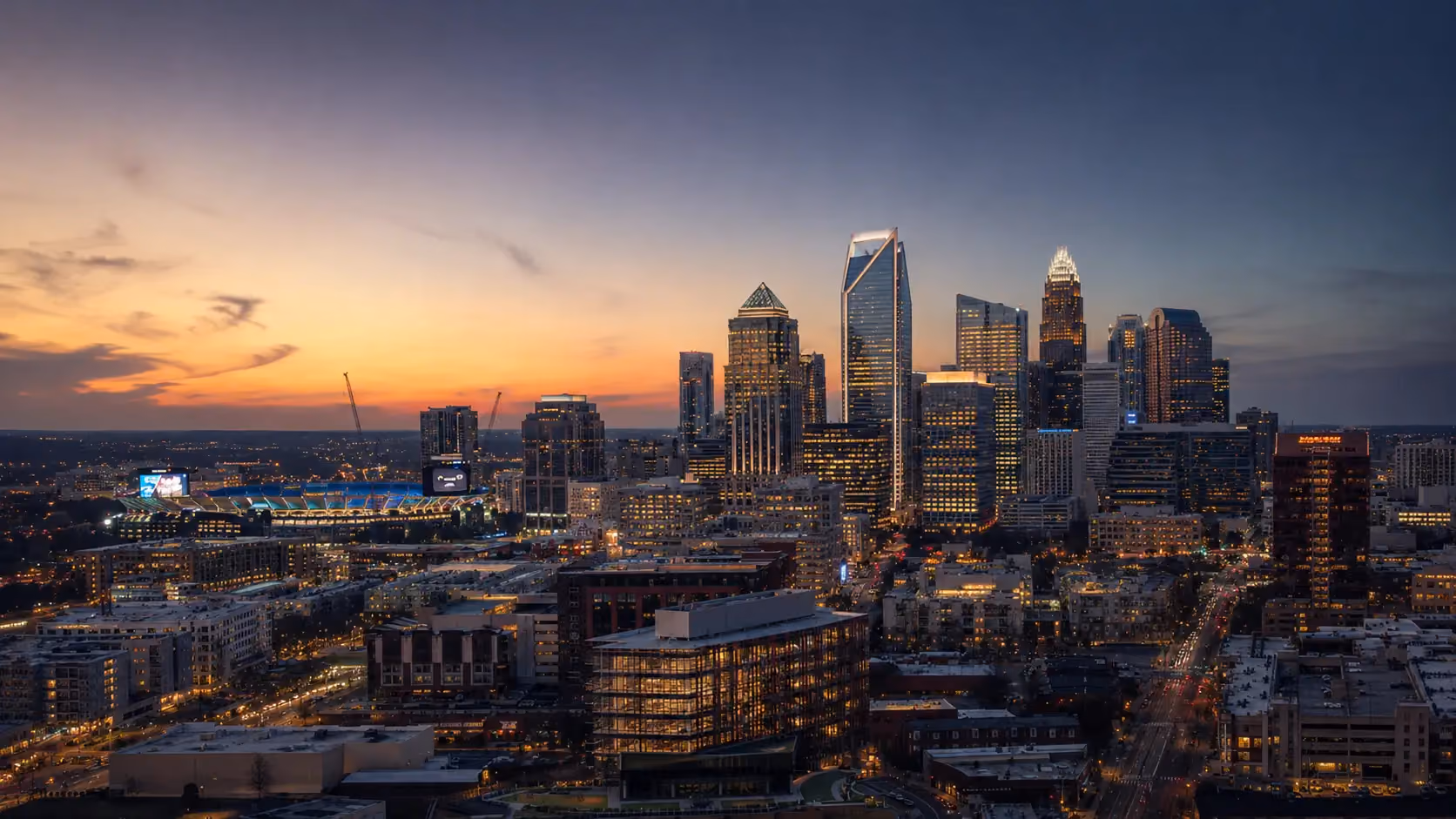 Charlotte North Carolina downtown skyline