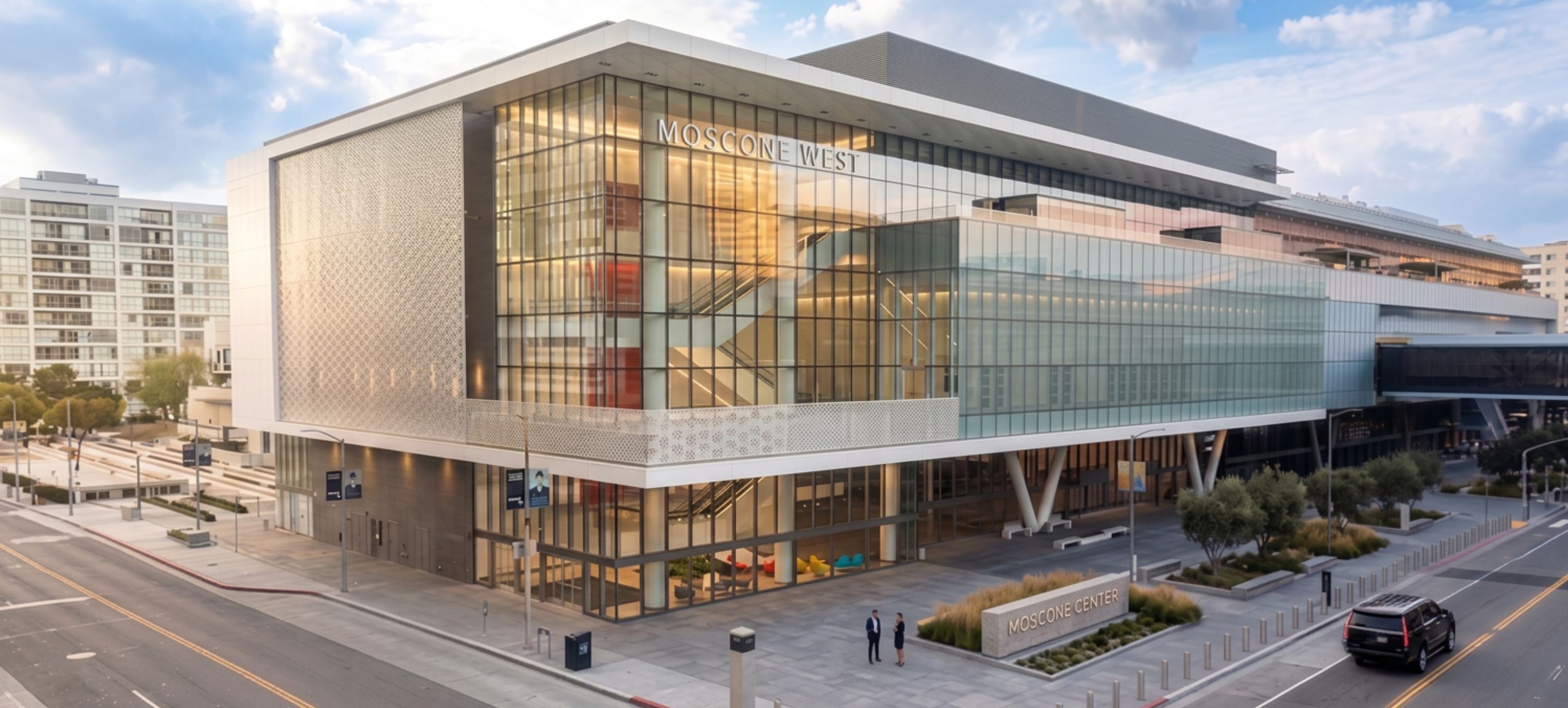 Aerial view of Moscone Center