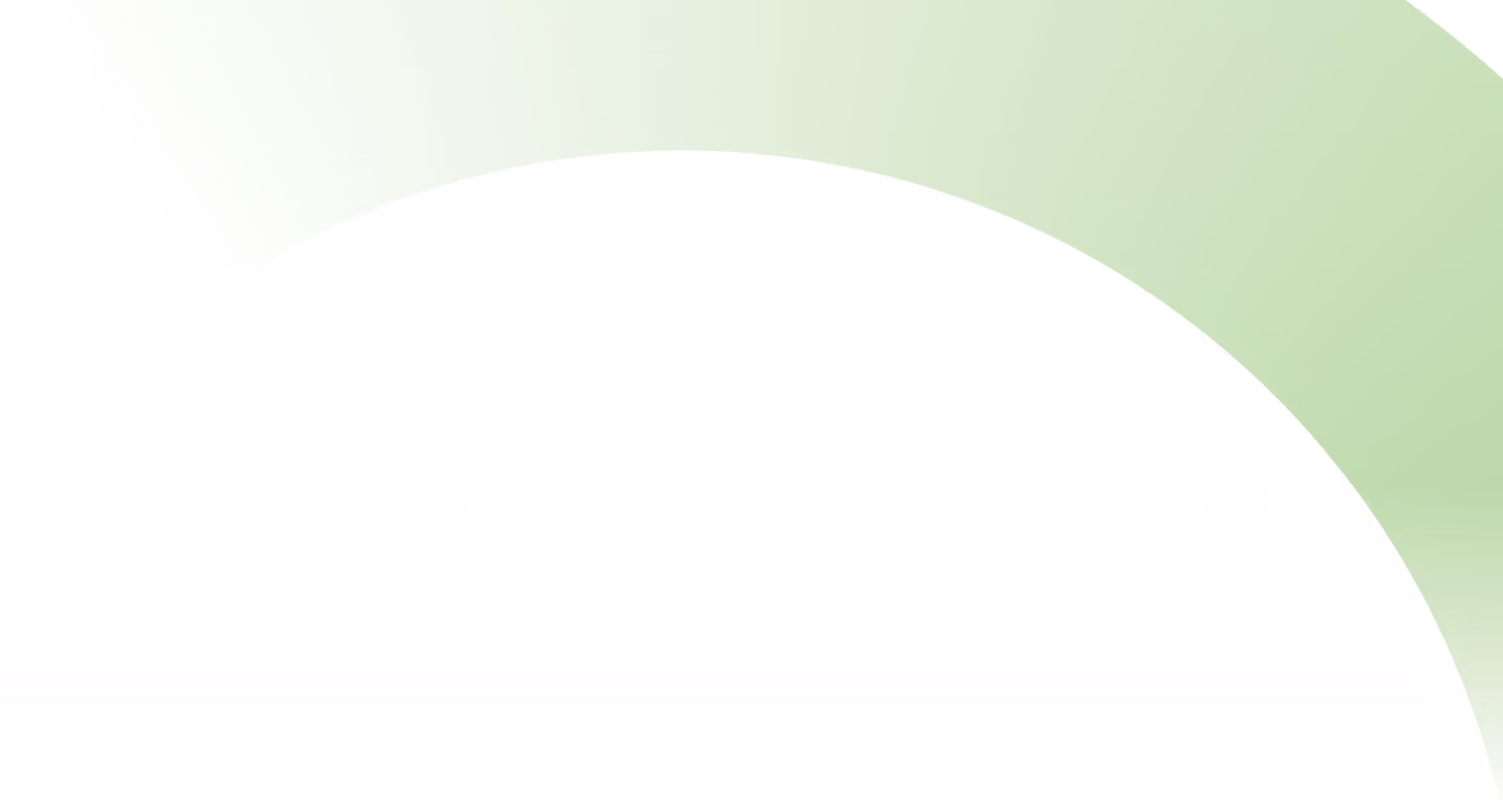Abstract design with a green curved shape fading into a black and white gradient background.
