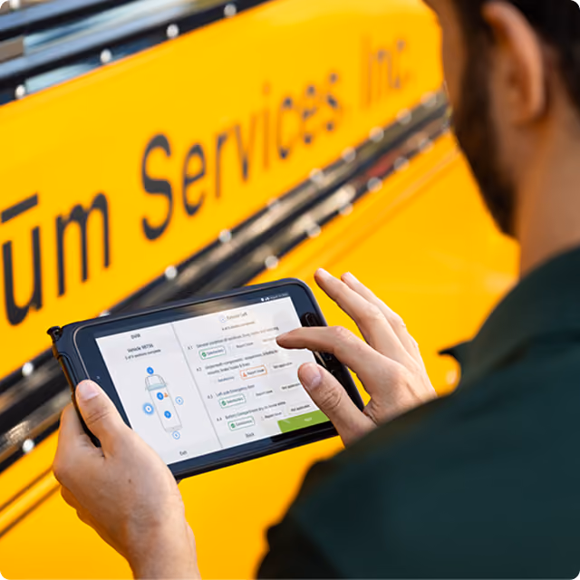 Zum driver using tablet