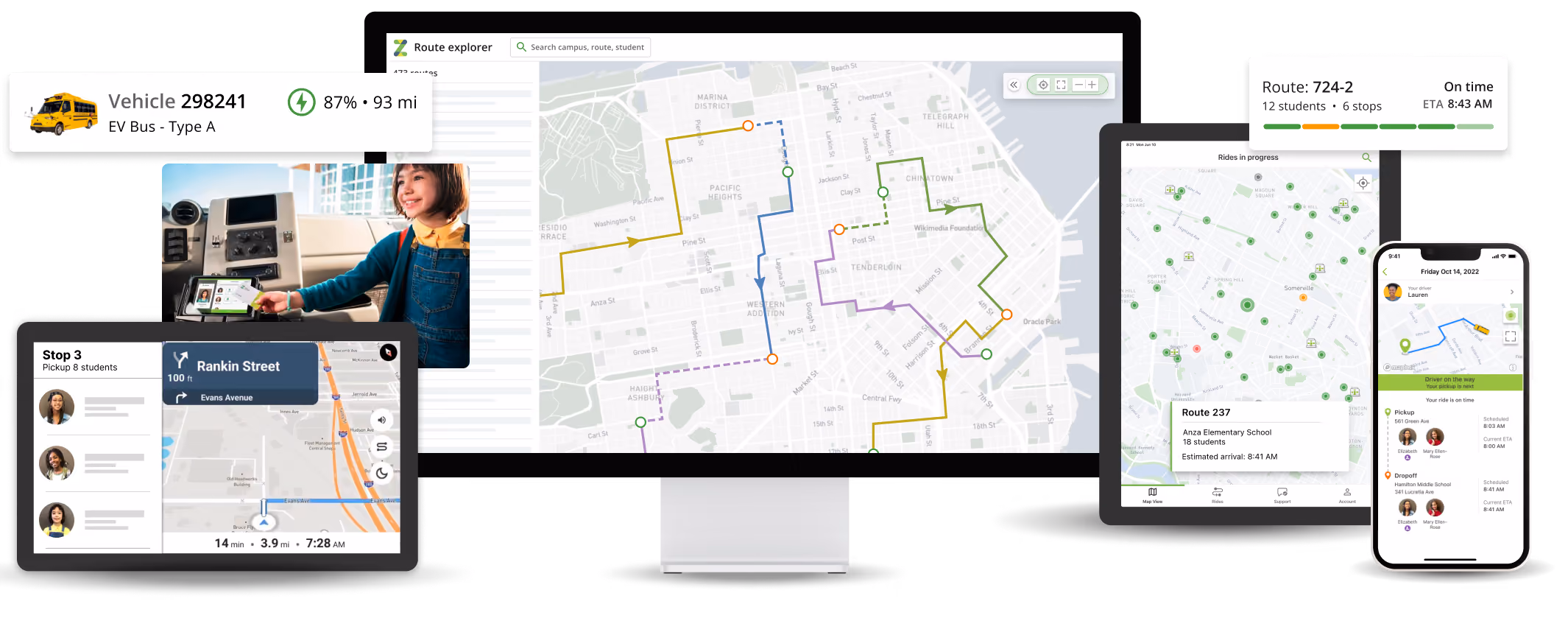 Zūm CMX Connected Mobility Experience product screens