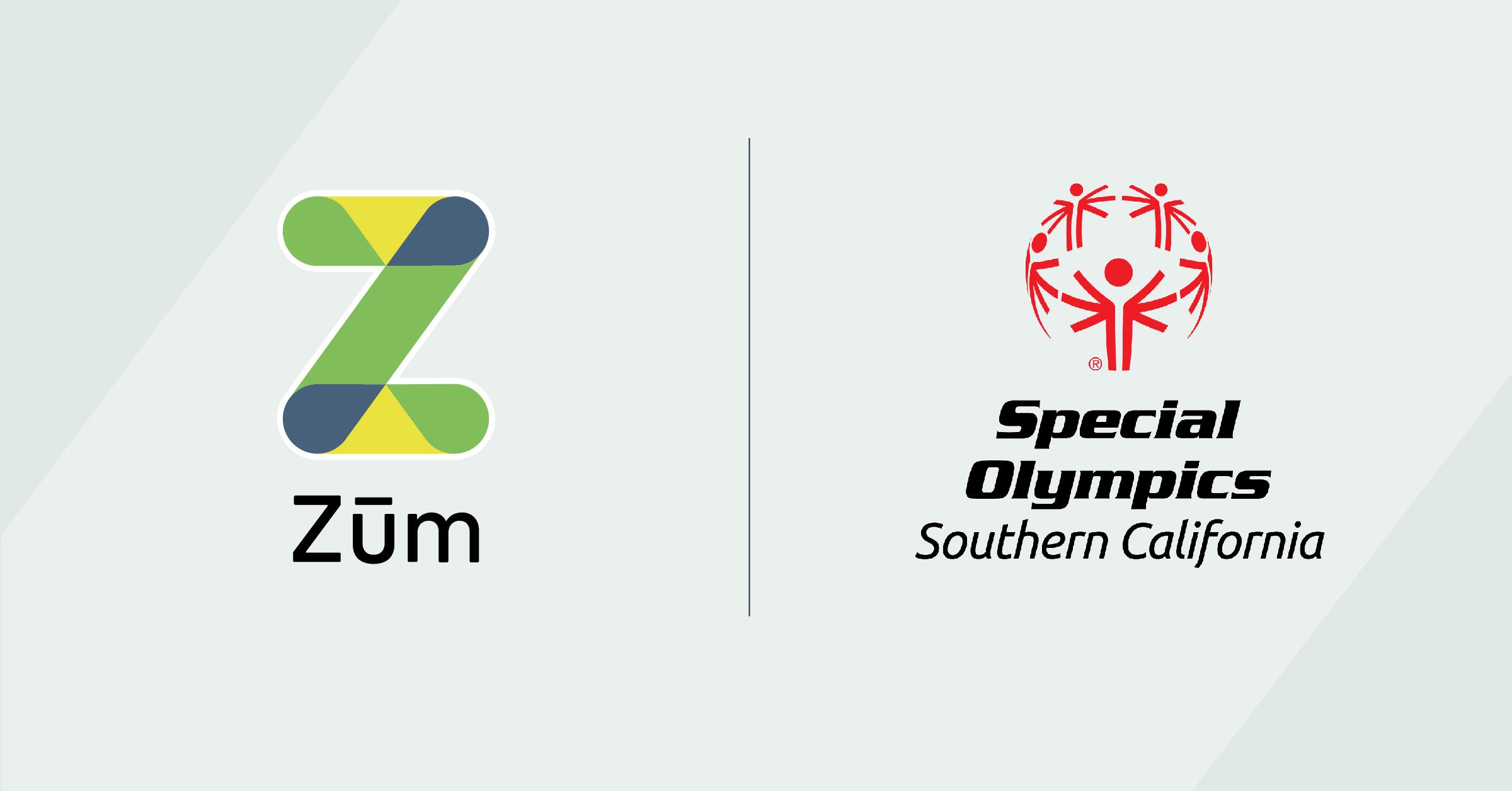 Zum and Special Olympics Southern California logos side by side on a light background.