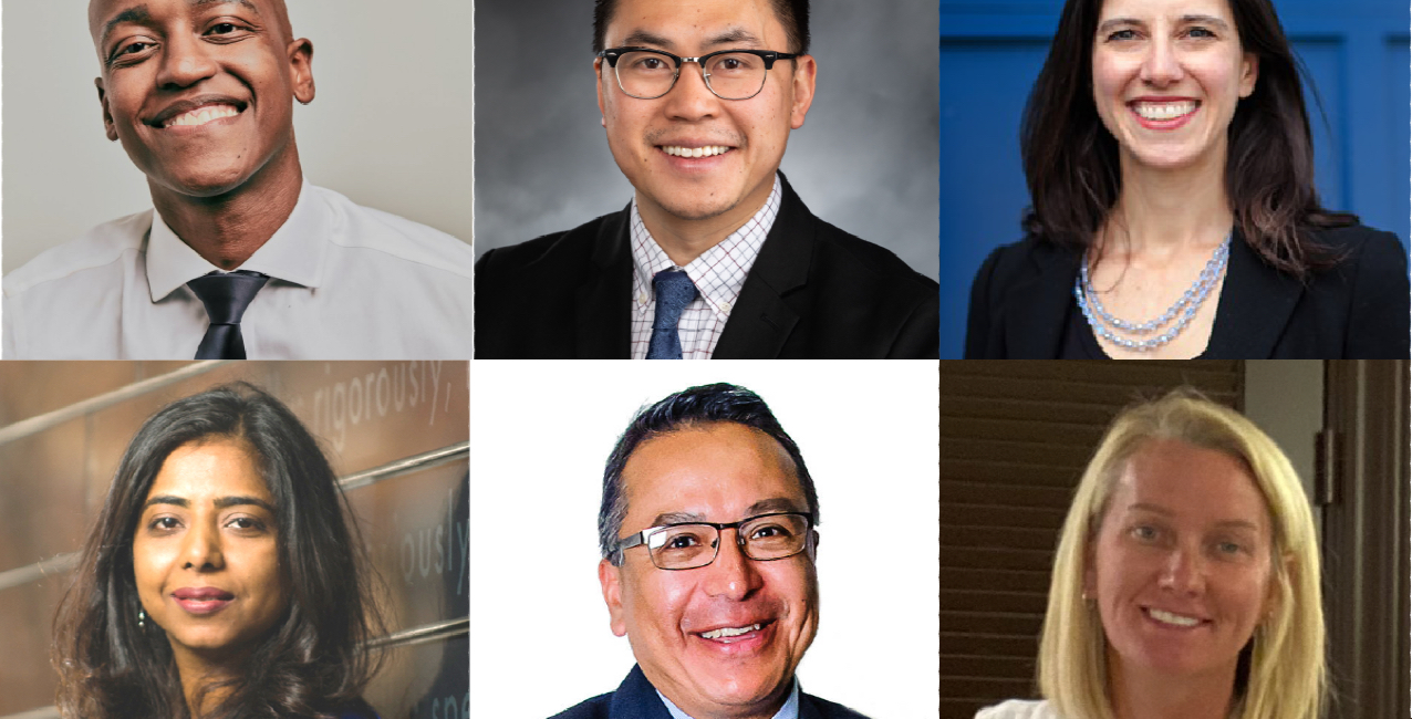 Six diverse professionals smiling, representing various roles and expertise in transportation and