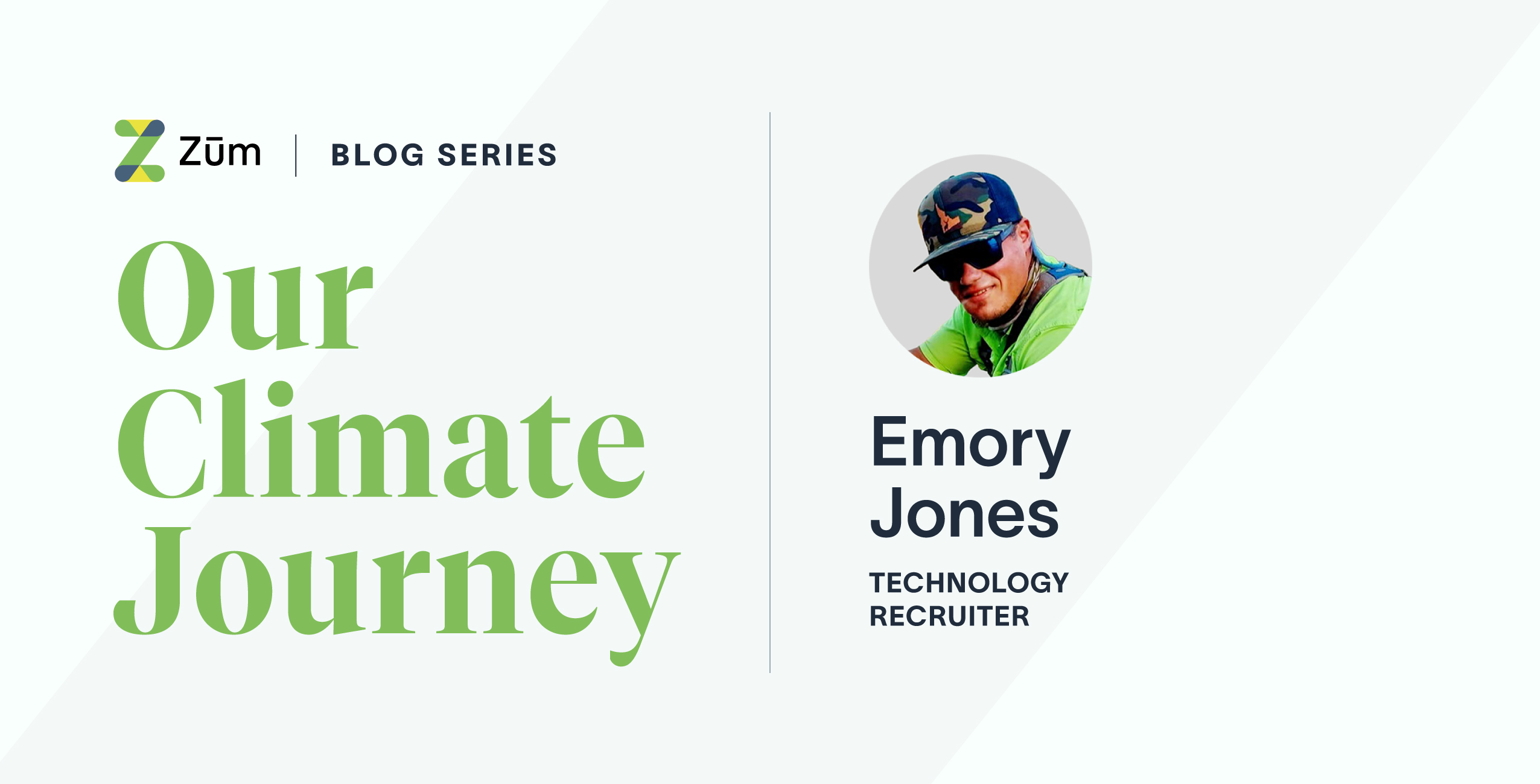 Profile image of Emory Jones, a technology recruiter at Zum, with a green background.