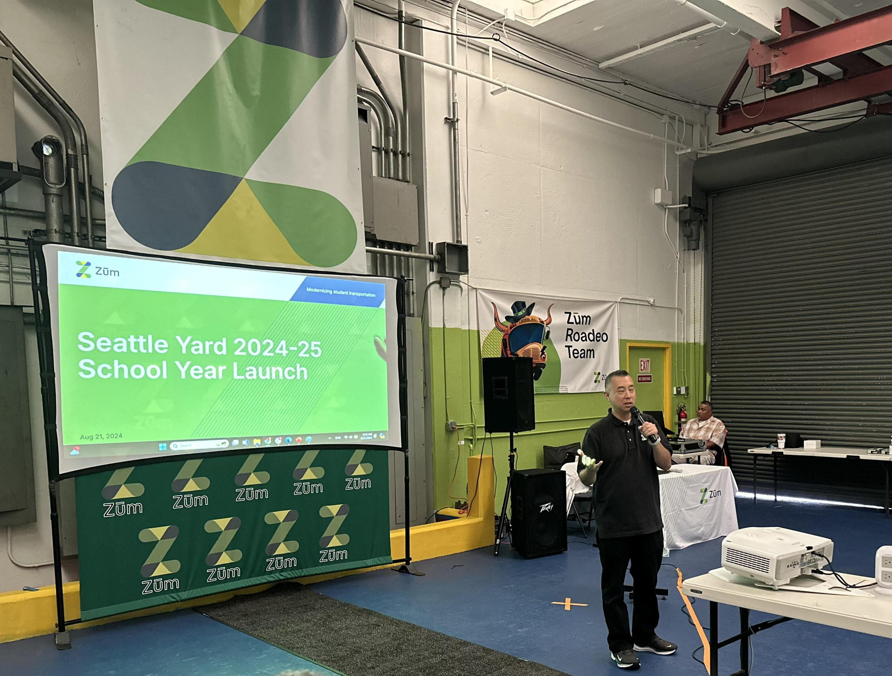 Presentation during the Zum Seattle Yard 2024-25 School Year Launch event.