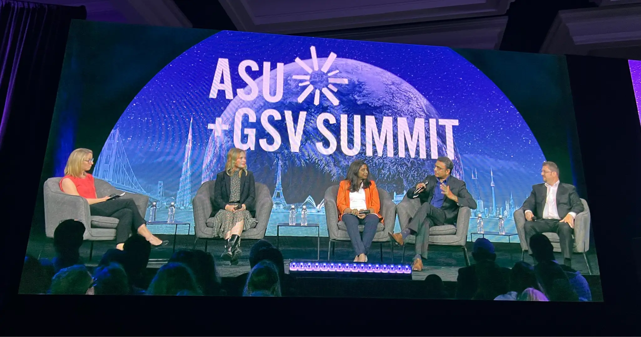 Panel discussion at the ASU+GSV Summit featuring Zūm CEO Ritu Narayan.
