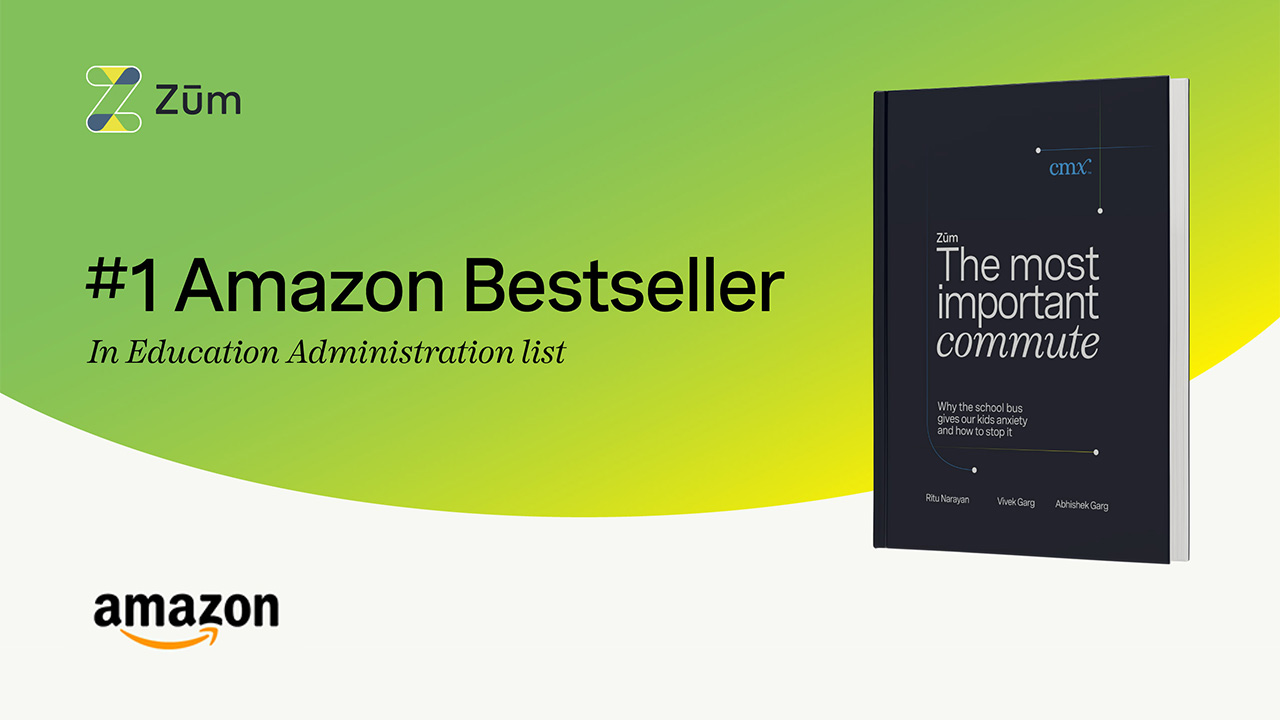 #1 Amazon Bestseller announcement for "The Most Important Commute" by Zum, highlighting its
