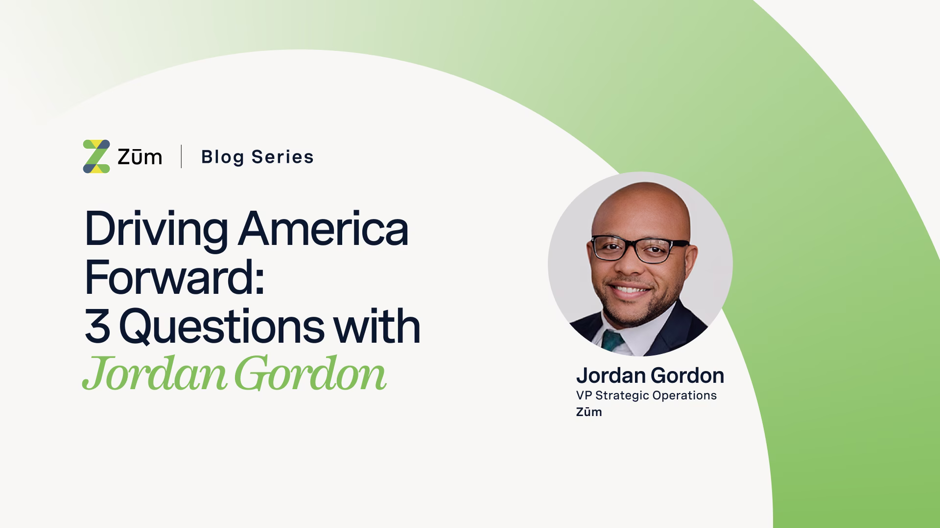 Jordan Gordon, VP of Strategic Operations at Zum, featured in a blog series about transportation.