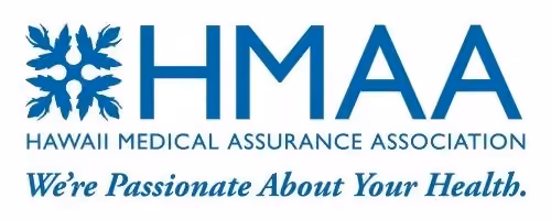 HMAA Hawaii Medical Assurance Association logo with tagline about health passion.
